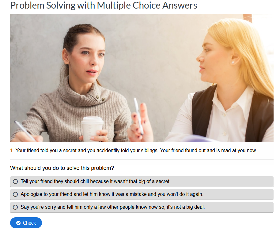 problem solving questions multiple choice