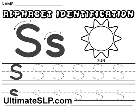 Letter S Worksheet - Ultimate SLP